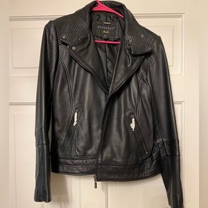 Women’s Black Leather moto jacket